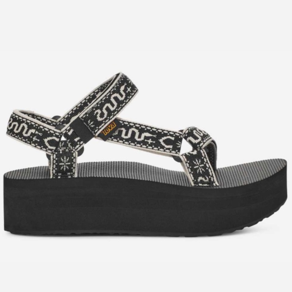 Barely Worn Teva Black Platform Sandals